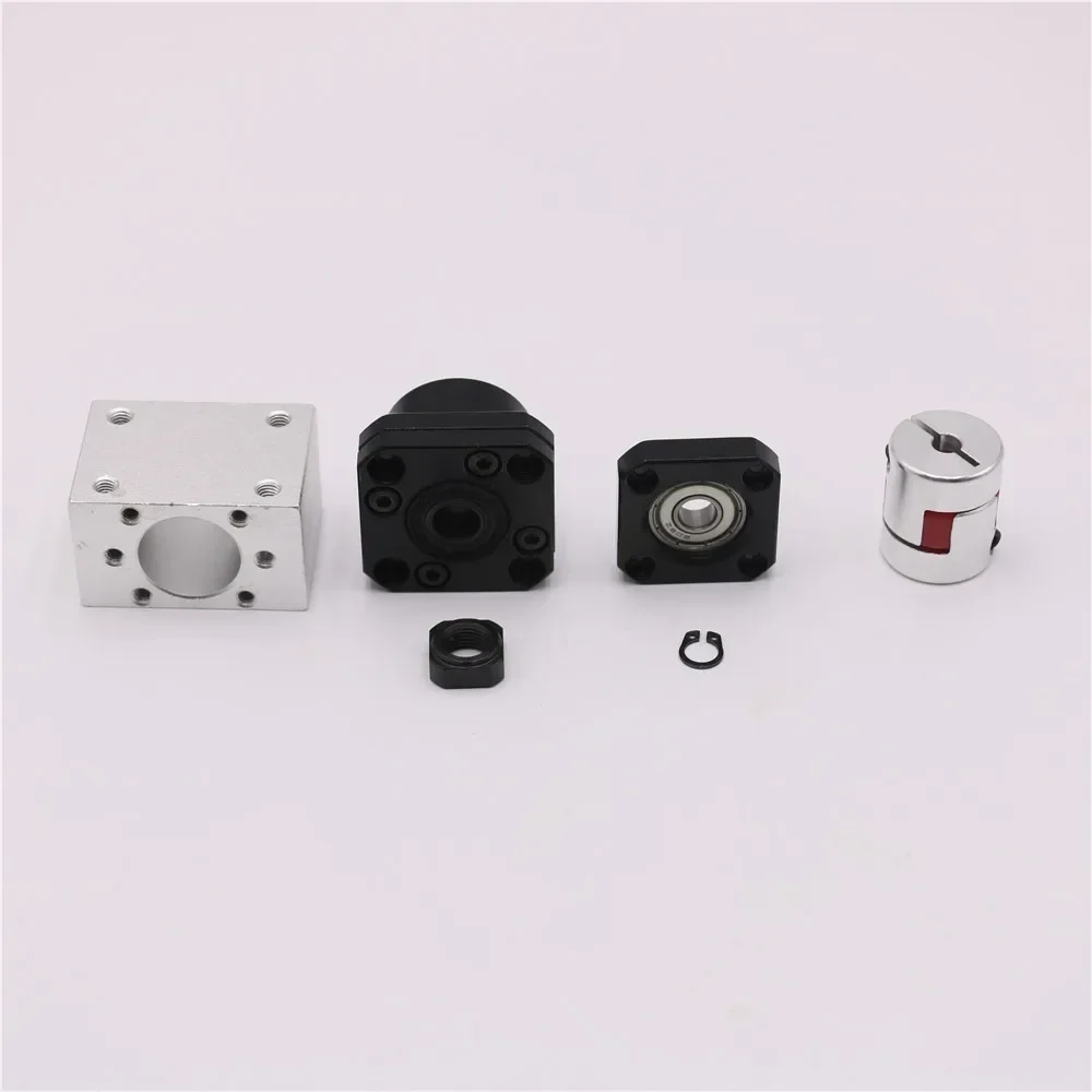 QDHWOEL SFU1604 Ball Screw Linear Set C7 Ballnut FK12 FF12 Fixed Floated End Support Plum Coupling for CNC Parts