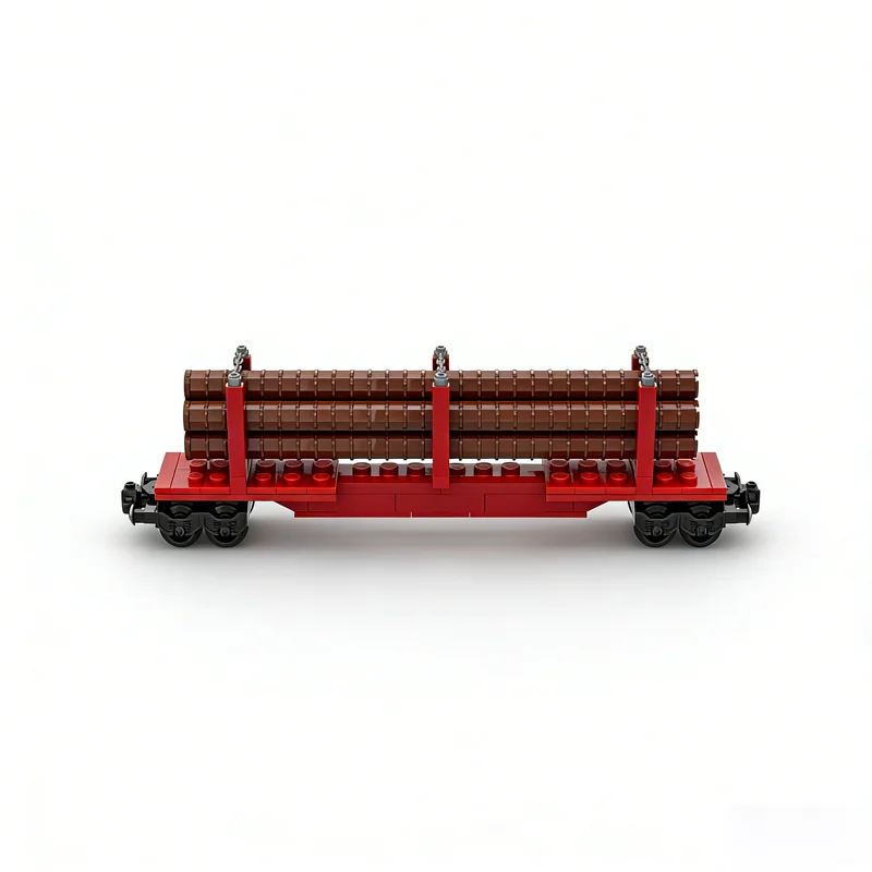 224 stks MOC Skelet Log Trein  - Kids Education Login recensie en prijs