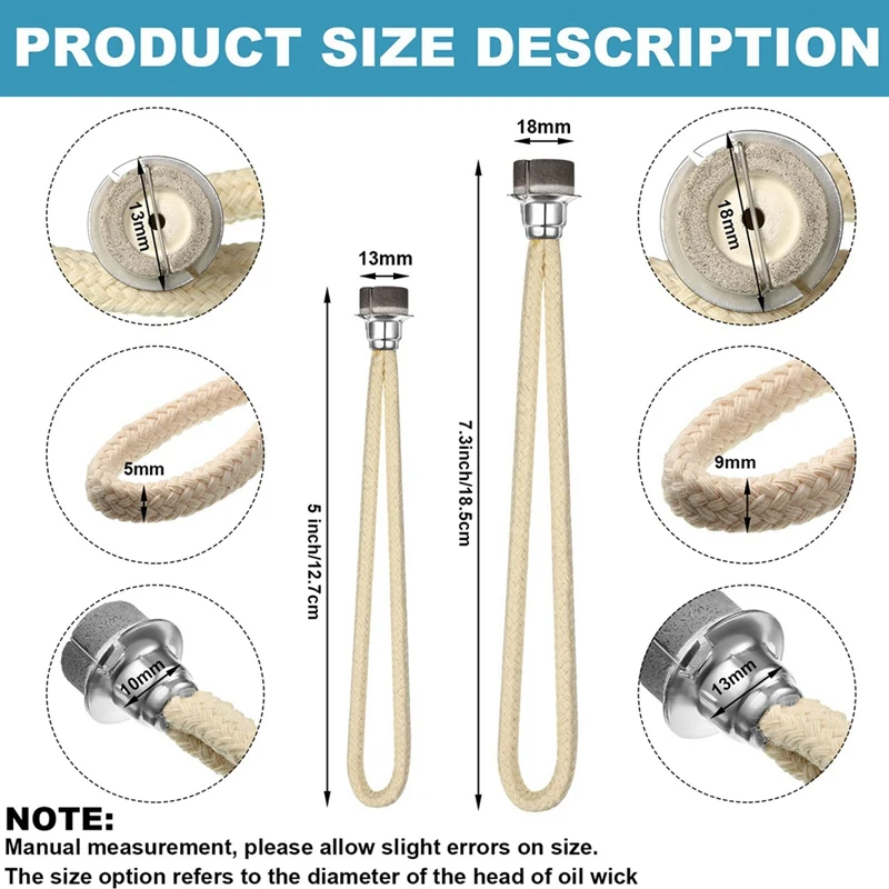 Nieuwe Olie Lamp Lont Vervanging Lucht Strak Controle Katalytische Brander Lampen Lont Voor Diffuser Aromatherapie Decoratie (18Mm)