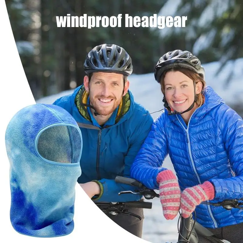 

Outdoor Sport Face Mask Winter Warm Polar Fleece Tie-Dye Dye Head Cover Climb Skiing Cycling Neckerchief Windproof Hat