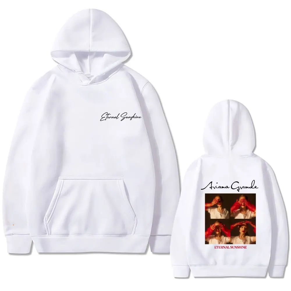 Singer Ariana Grande Eternal Sunshine Print Hoodie Male Fashion Fans Trend Streetwear Men Women Fleece Cotton Oversized Hoodies