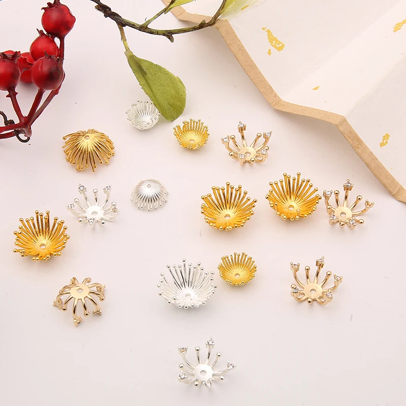 20pc connettore Charms foglia filigrana oro/argento per gioielli fai da te accessori fatti a mano parti orecchini accessori per capelli materiale