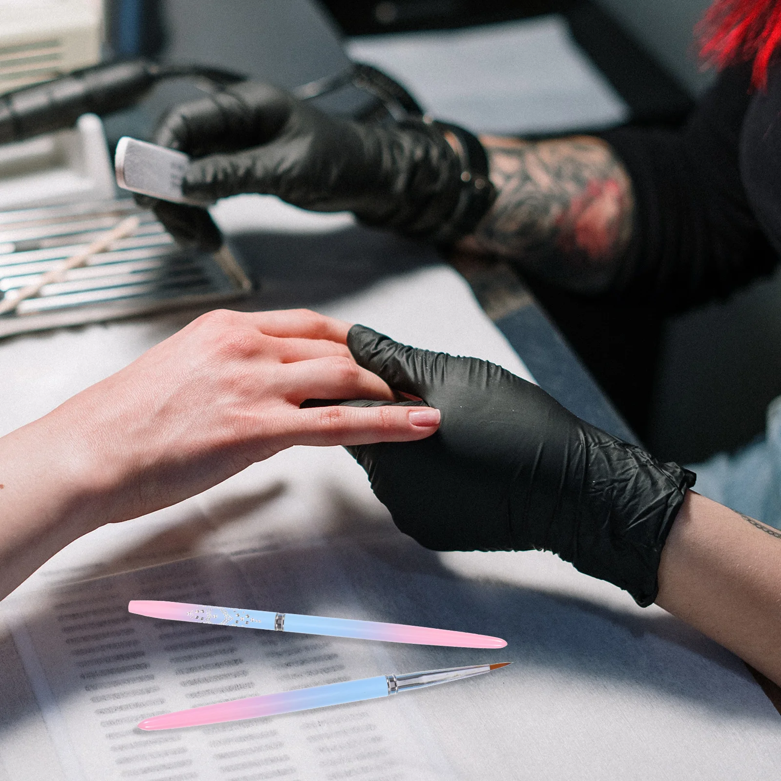 

3pcs Art Pen Set Fine Material Durable Drawing Brush For Manicure Painting Diy Nail Art Salon Tools Nail Brush