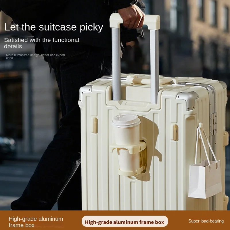 22-28 بوصة حقيبة سفر الألومنيوم الإطار الكمبيوتر متعددة الوظائف سعة كبيرة الأمتعة 20 بوصة حمل على حقيبة المقصورة رحلة #4