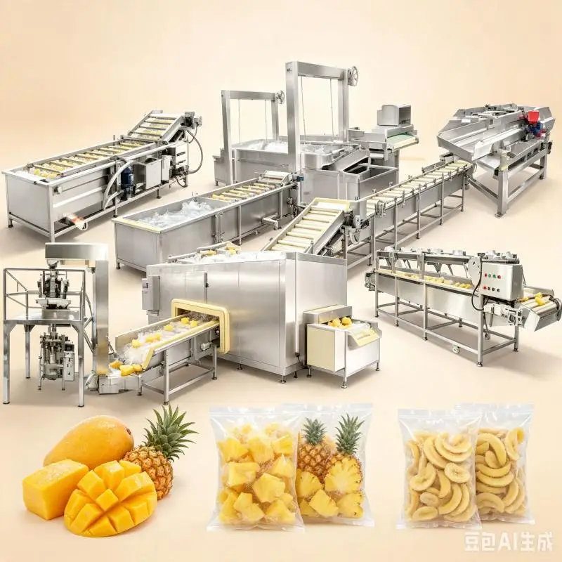 Fruit Vegetable Rapid Freezing Line Customized Industrial Food Freezer Equipment High Performance Processing Machine