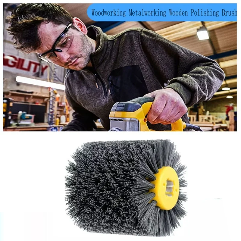 

ABFU-Nylon Abrasive Wire Drum Polishing Wheel Electric Brush For Woodworking Metalworking Wooden Polishing Brush