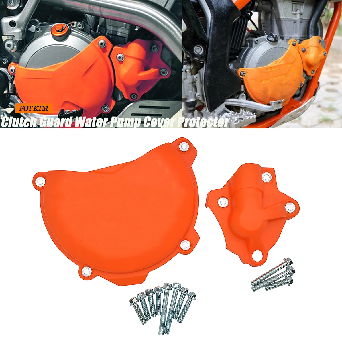 

Motorcycle For KTM Water Pump Cover Clutch Cover Protection Cover Protector 250 350 SXF EXCF XCF XCFW FREERIDE 2011-2015 2016