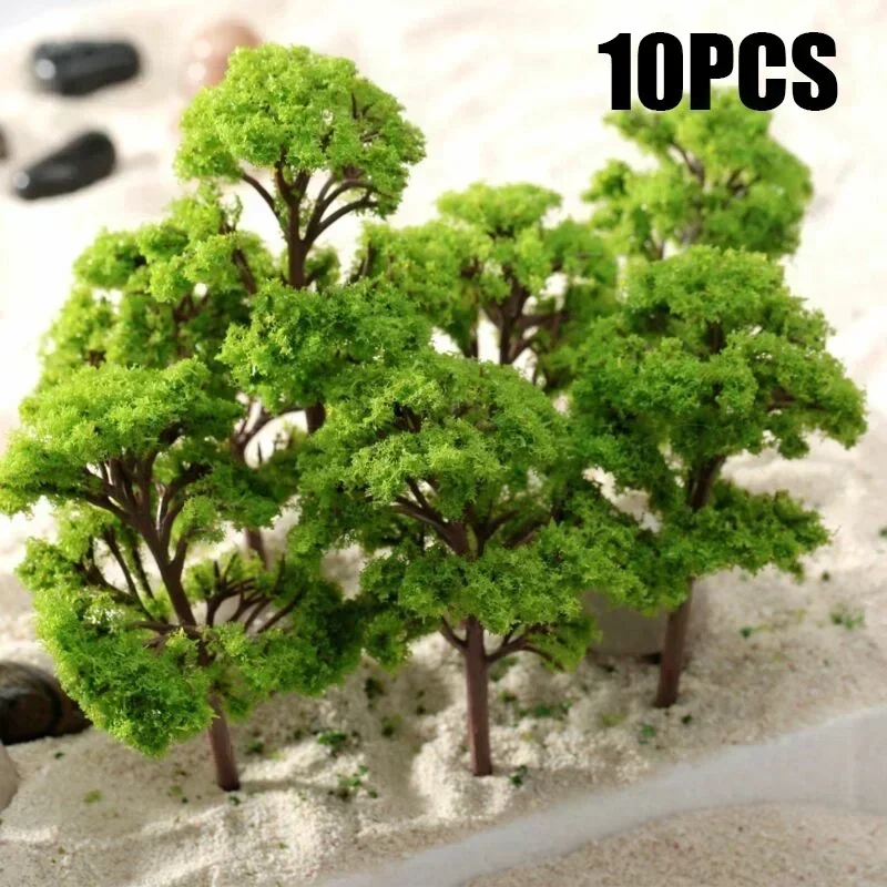 10 stks Banyan Bomen Model 12 cm HO OO Schaalmodel Bomen Trein Tuin Spoorweg Layout Diorama Kunstmatige Miniatuur Boom landschap