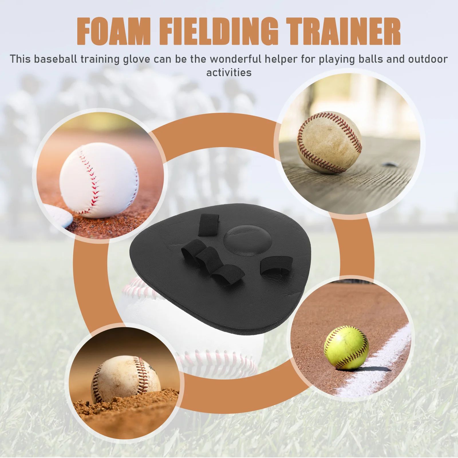 

Baseball Training Glove Thickened Foam Padding Anti-Slip For Men Adult Youth Sports Practice Reusable Baseball Gloves