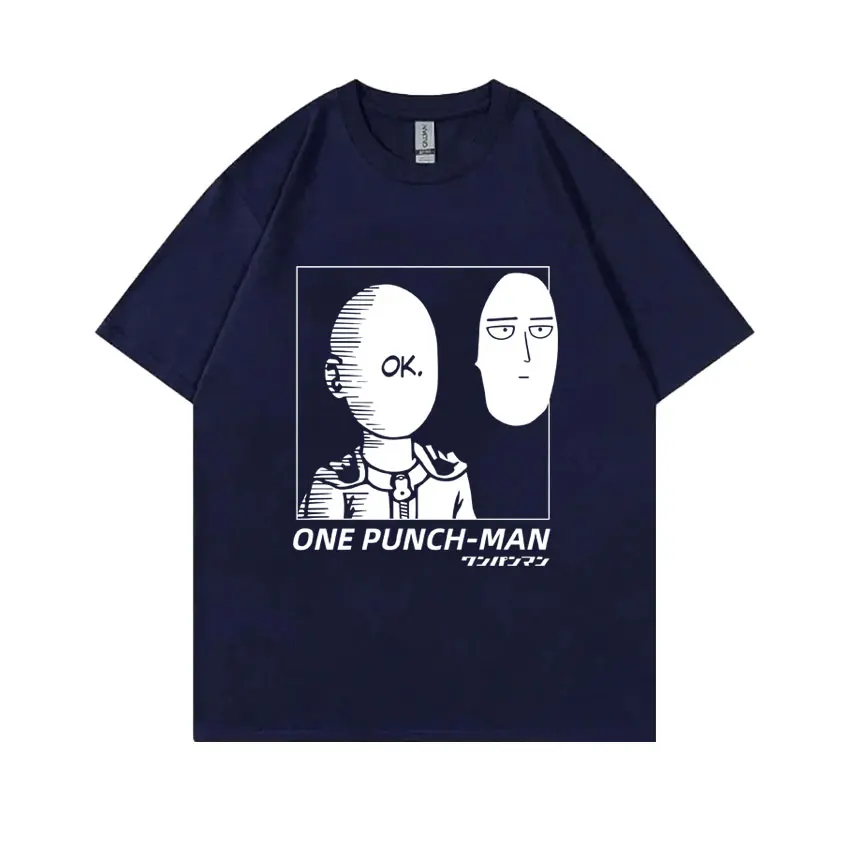 Anime One Punch Man Graphic T-shirt Saitama Egg Funny Tshirt Men Women Casual Oversized Streetwear Male Cartoon Manga T Shirts
