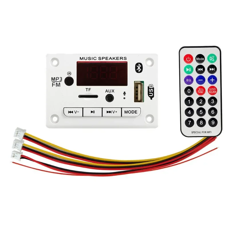 

50W 2*25W Amplifier Bluetooth 5.0 12V MP3 Decoder Board Car Audio USB TF FM Radio Module MP3 Player