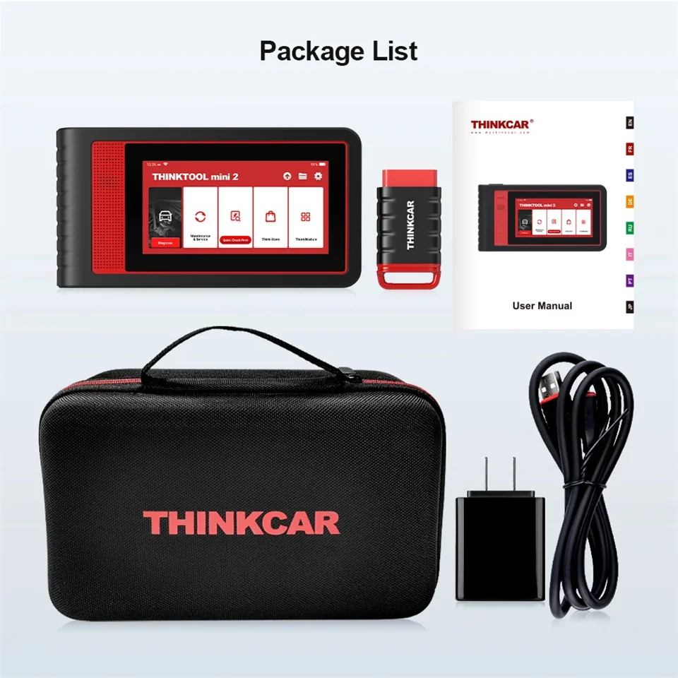 Thinktool Mini 2 OBD2 Scanner 28 Services Lifetime Free Scan Tools Active Test ECU Coding Auto Diagnostic Scanner Support CANFD