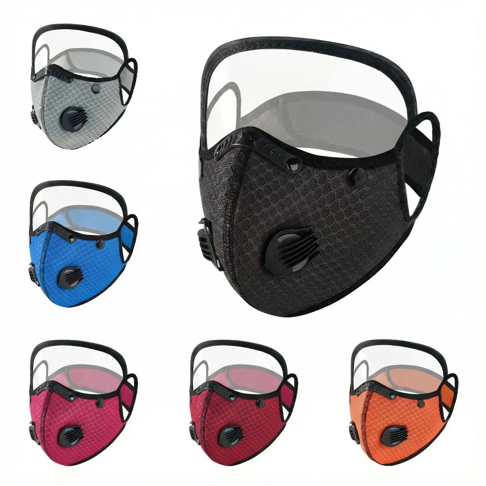 New Cycling Face Mask with Filter Goggles Dust Mask Sport Washable Reusable Facemask for men Bandana Actived Carbon Filters
