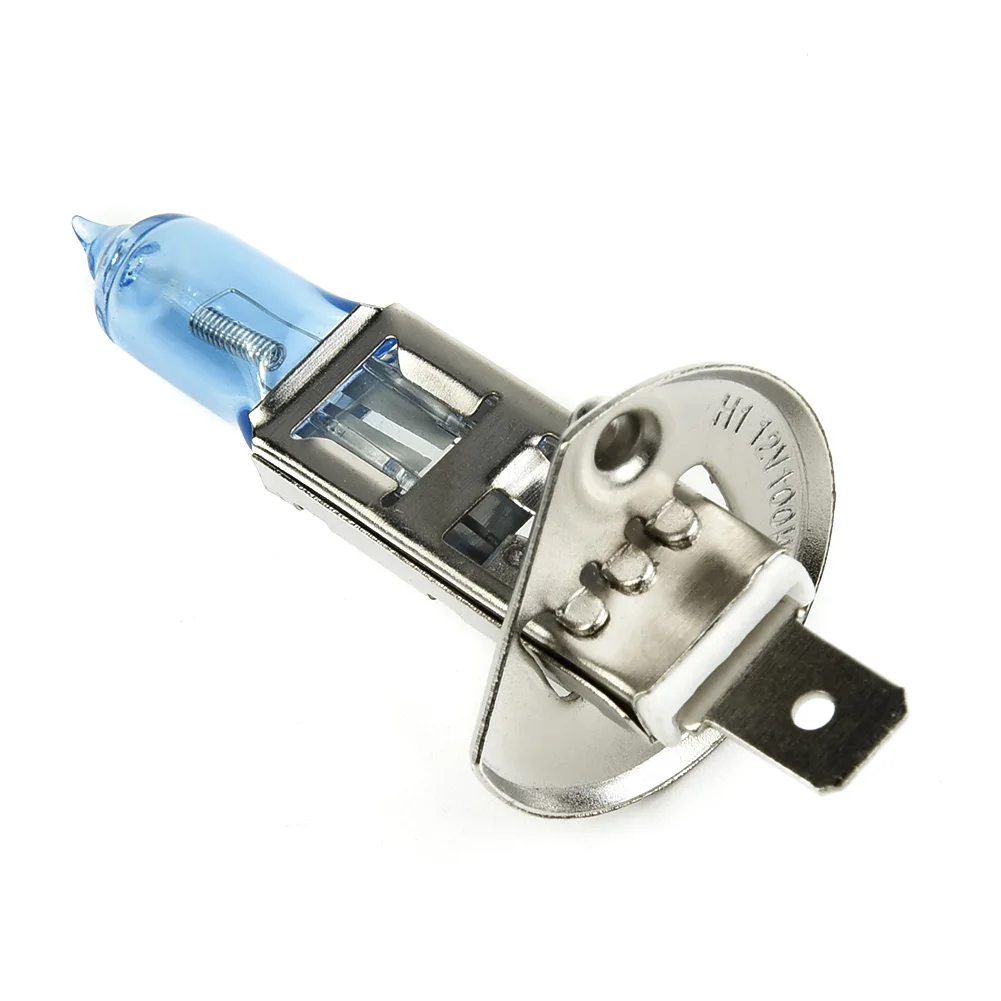 2 Pcs H1 12V 100W Car Headlights Halogen Bulb White 4300k HOD Bulb Daytime Fog Lights Running Light Super Bright Accessories