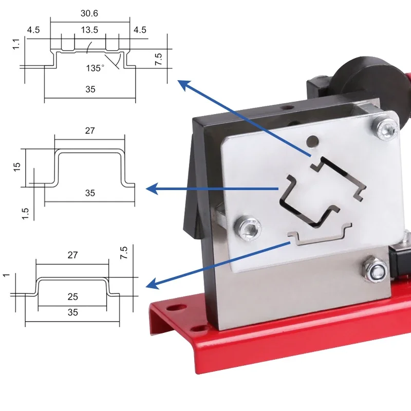 rail cutter with ruler easy cut with measure gauge for 35X7.5mm 35x15mm rail cutting tools