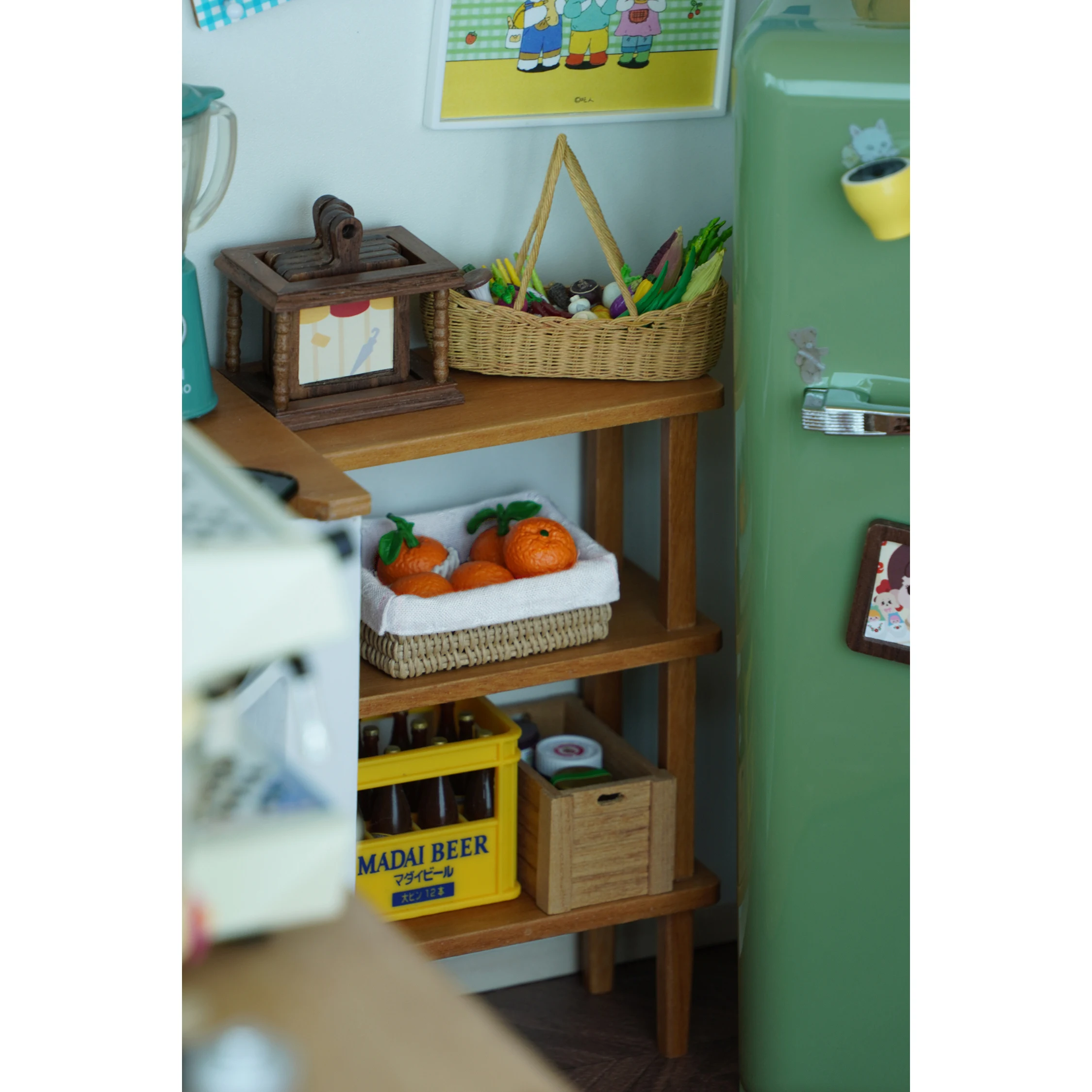 Mini modelo de casa de muñecas, accesorios para muebles, conjunto de 3 uds., cesta de almacenamiento de ratán, Bjd, soldado Blyth Lol, decoración de gabinete en miniatura, 1/6