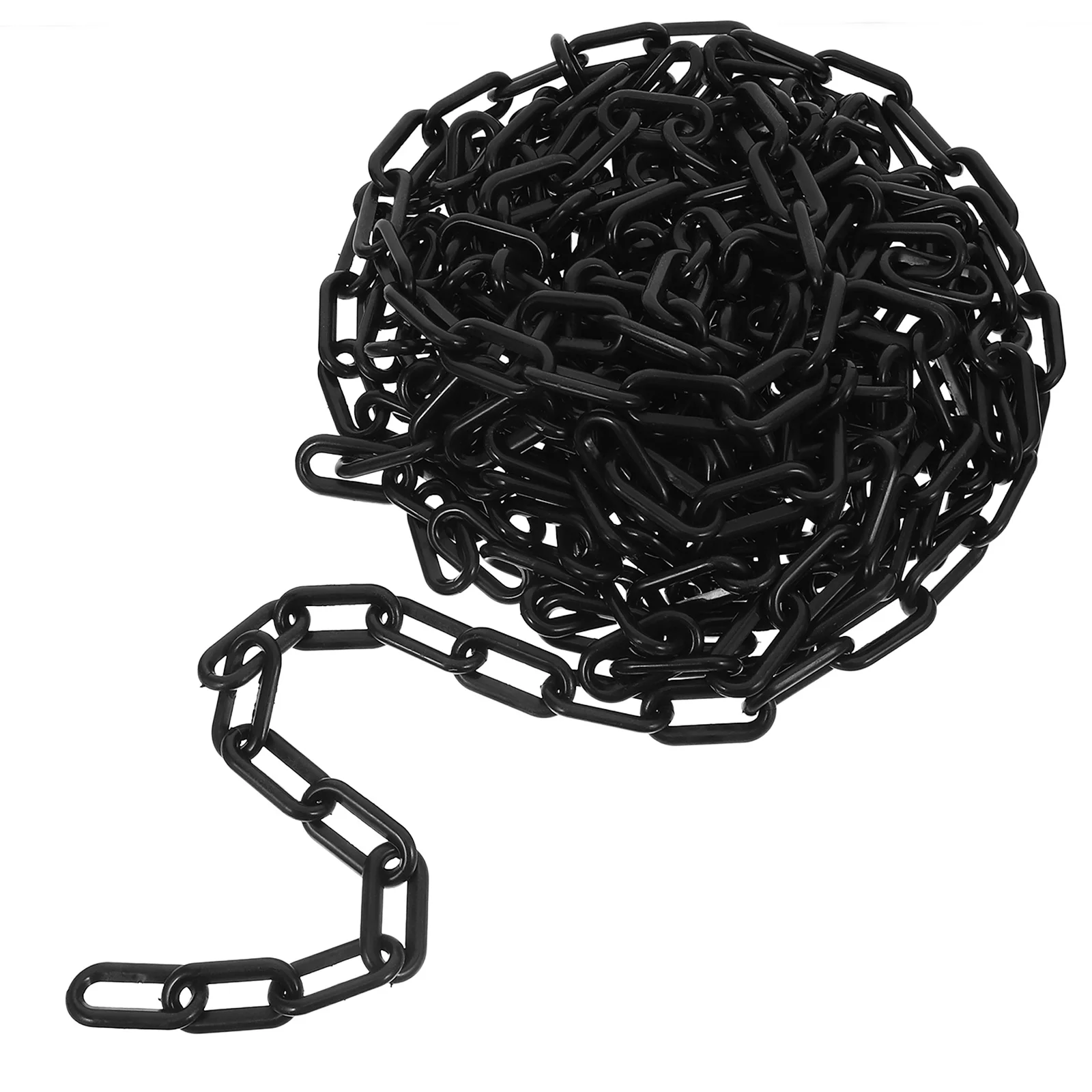 Plastic Safety Chain High Strength Links Black Chains Warning Isolation Barrier Construction Use