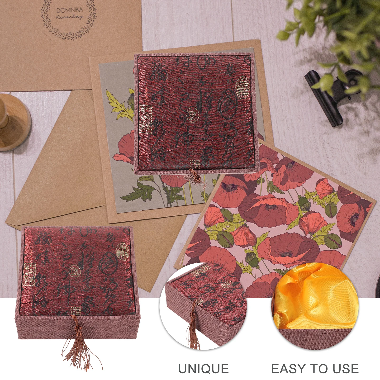 

Vintage Jewelry Box Small Trinket Case for Bracelets Pendants Diamonds Amber Ring Holder Organizer Home Bedroom Display