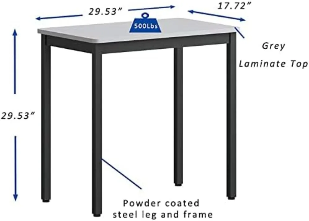 office deskUtility Table 30 x 18 in Gray Steel Frame for Office Work