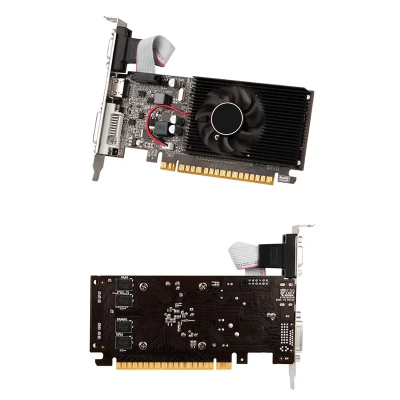 giftnew Geforce GT610 1GB DDR3 Graphics Card 810 MHz 1800 MHz 64 Bit 40 Nm VGA+HD+DVI Video Card