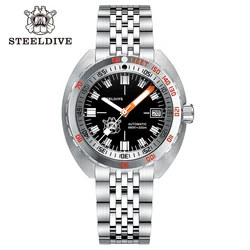 SD1967 V2 Buckle Bracelet Steel Bezel 43mm Steeldive Sapphire Glass 20ATM Water Resistant NH35 Automatic Mens Dive Watch