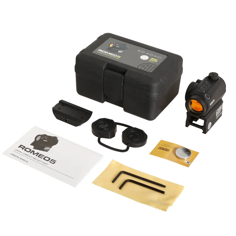 ROMEO-Impermeável e Fogproof Iluminado Red Dot Sight, Riflescope para 20mm Rail, Reflex Durável, 5 1x20, 2 MOA