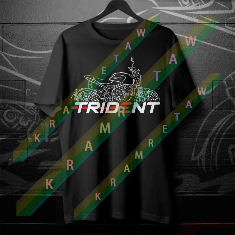 2025 summer Triumphs Men T Shirt Casual Trident 660 2020-2024 Motorcycle T-shirt Graphic Summer 100% Cotton Cool Tee S-3XL