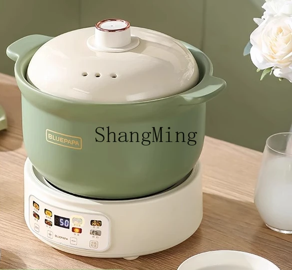 ZYY elektrischer Auflauf für den Haushalt, automatischer elektrischer Eintopftopf, multifunktionaler elektrischer Eintopfbecher, Brei-Topf, geteilt