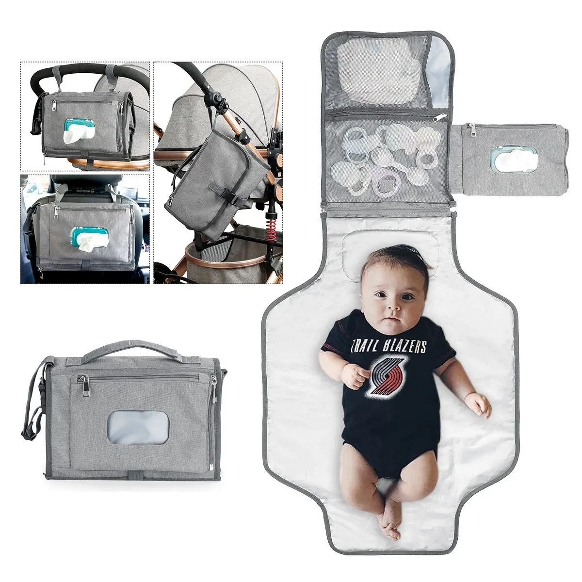 copri-fasciatoio-multifunzione-per-pannolini-per-bambini-tappetino-per-orinatoio-impermeabile-grande-spazio-di-archiviazione-con-salviette-tasca-per-passeggino-grigio
