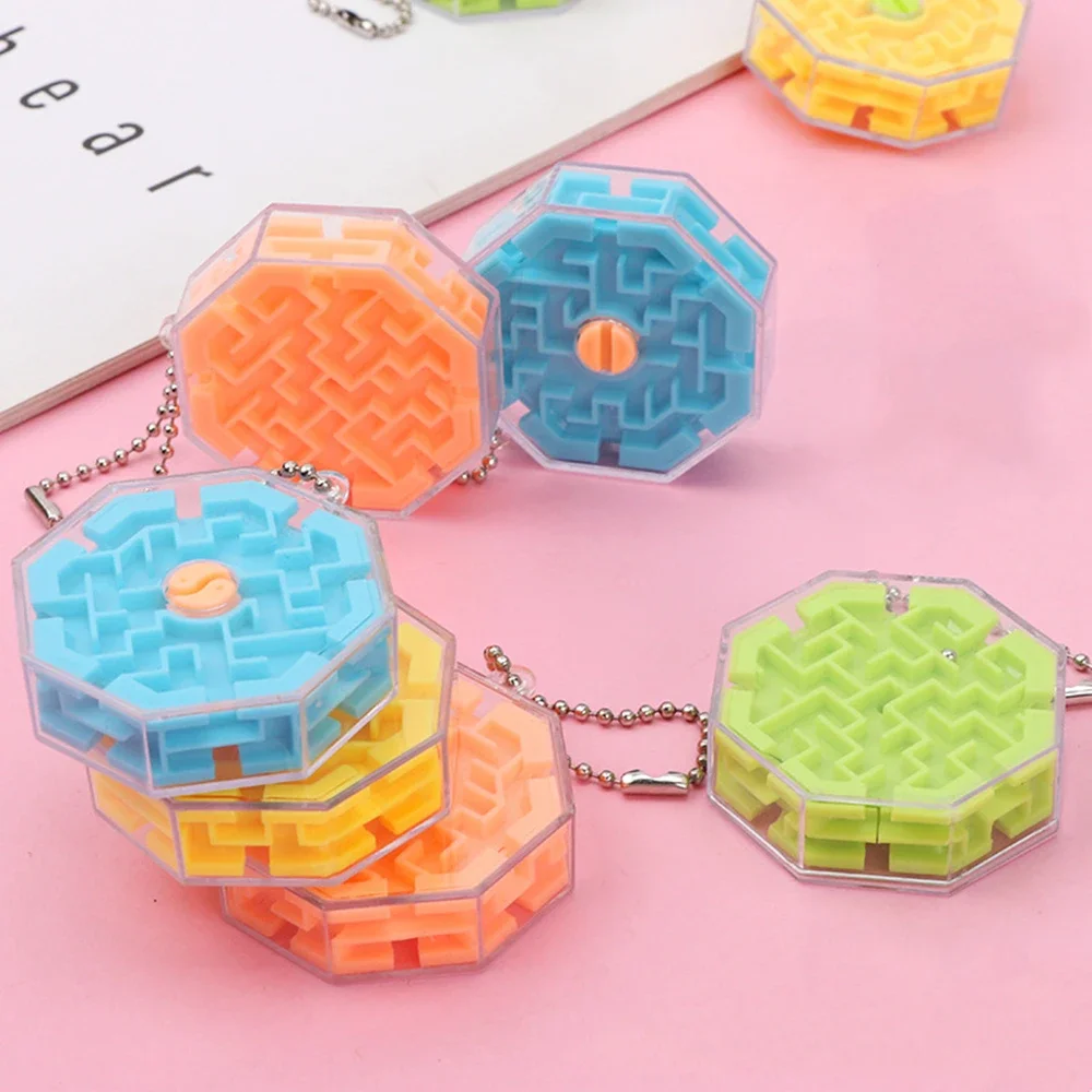 

3/6PCS Fun with Key Chain 3D Stereo Beads Maze Toys Kids Birthday Party Gift Giveaway Game Guest Gift Carnival Kids Prizes