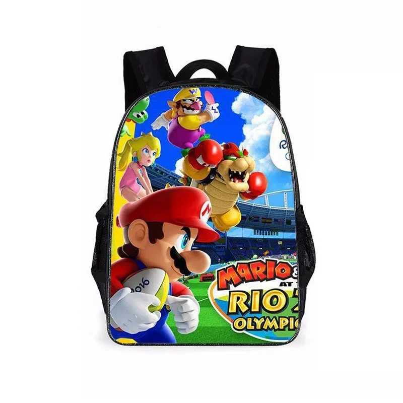 3D Super Mario Brothers primary and secondary school students\' burden-reducing wear-resistant animation School Bag Mochila