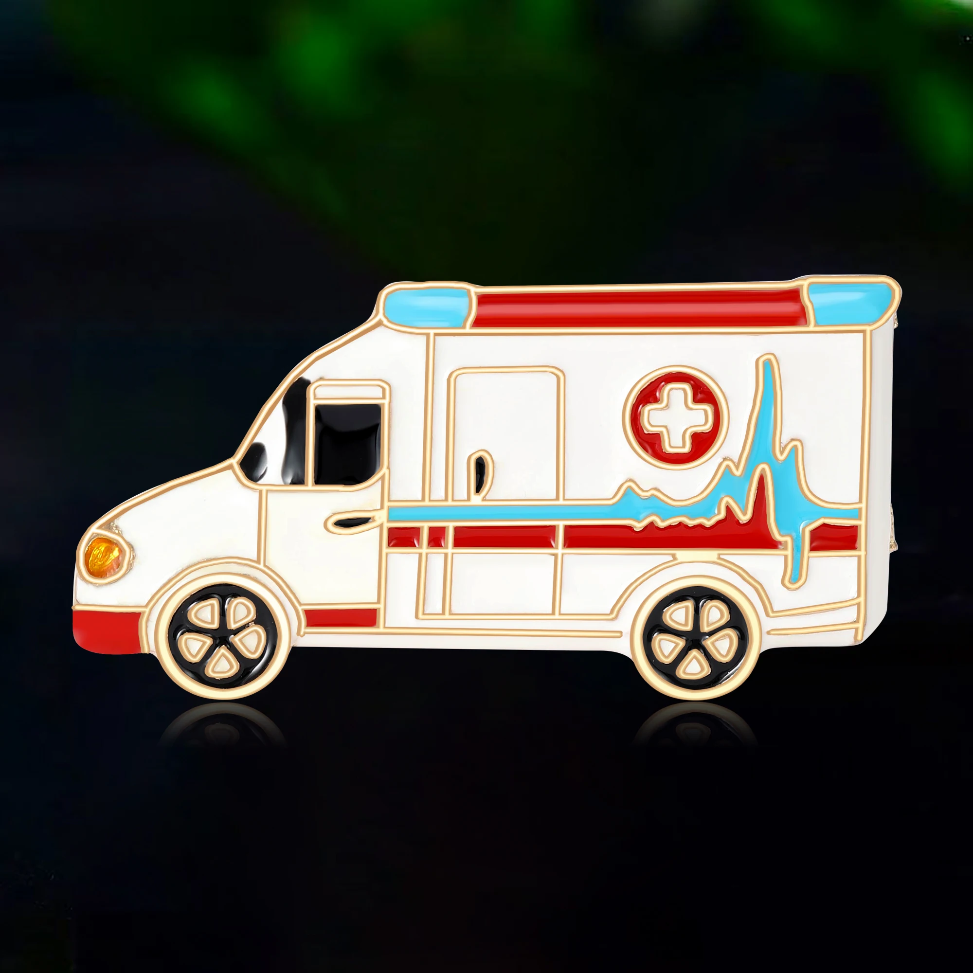 

Fashion Enamel Ambulance Brooches for Women Unisex Car Pins Event Party Backpack Luxury New Gifts Decoration Clothes Accessories