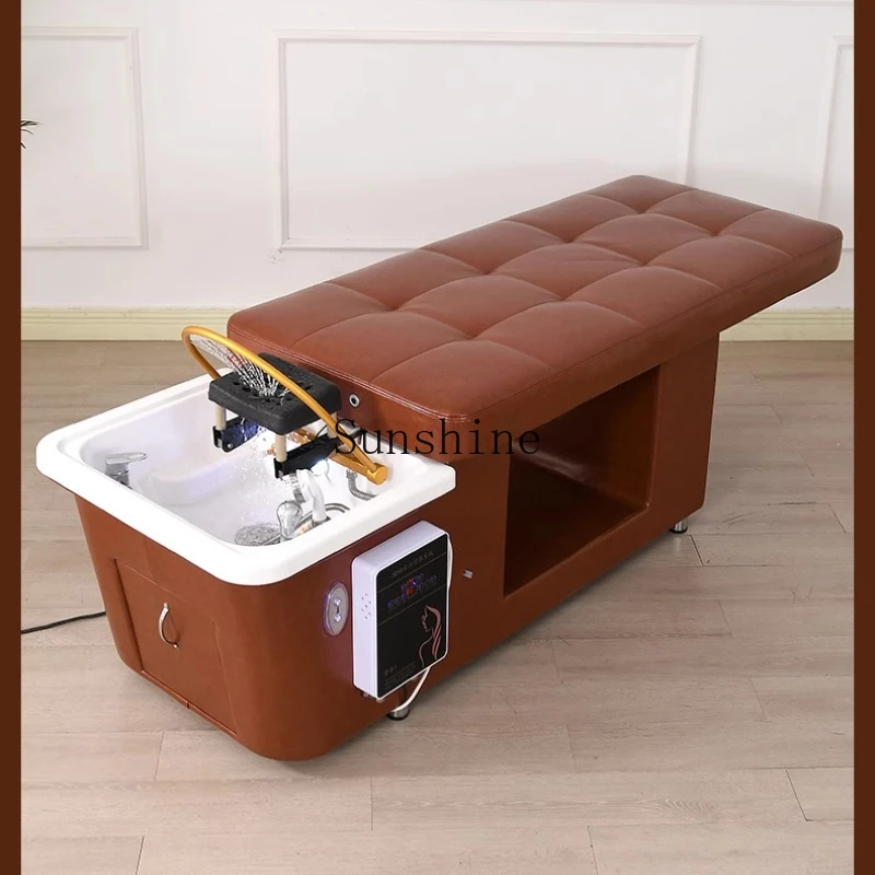 

Intelligent all-electric push-pull head treatment shampoo bed water circulation fumigation water heater integrated