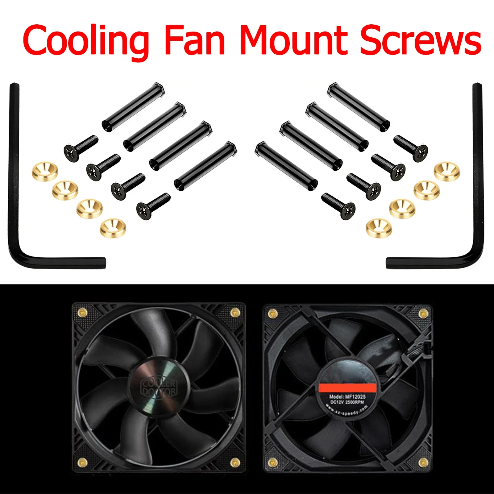 

4Pcs Male Female Mount Screw For PC Case Cooling Fan Cooler Radiator Screw Kit Strong Magnetic Fixing Chassis Fan Screws