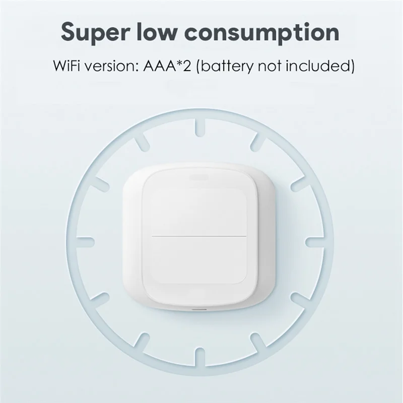 APPLIA-Tuya Wifi Smart Scene Wireless Switch Push Button Controller Automation Scenario 2 Gang Smart Home Gadgets Smart Control