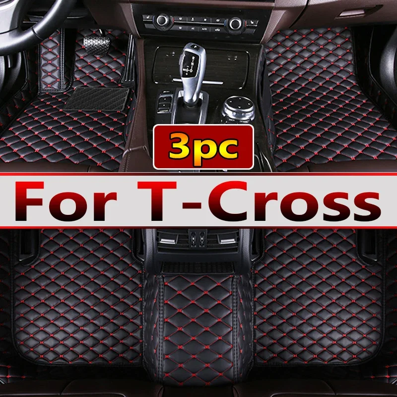 For T-Cross Tcross 2022 2021 2020 2019 Car Floor Mats Carpets Parts Covers Auto Interior Accessories Foot Rugs For Volkswagen vw