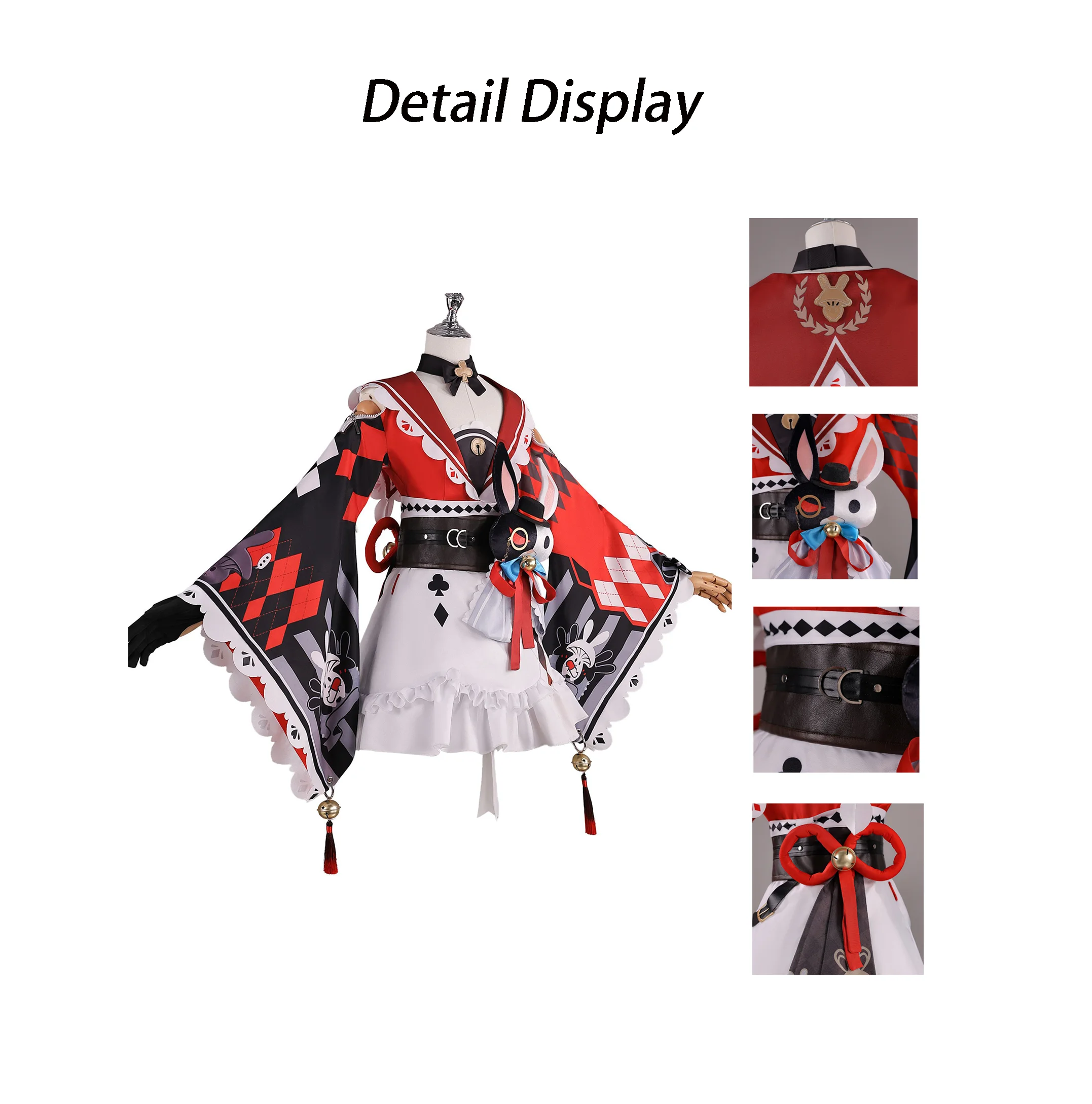 Honkai Star Rail Hanabi cos full outfit with wig, suitable for Halloween, carnival, and comic parties view 4