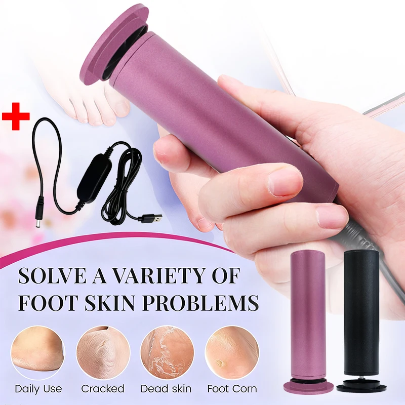 Electric Foot Callus Remover Foot Care File Heels Dead Skin Pedicure Tool Electronic Foot Grinder and Replacement Sandpaper