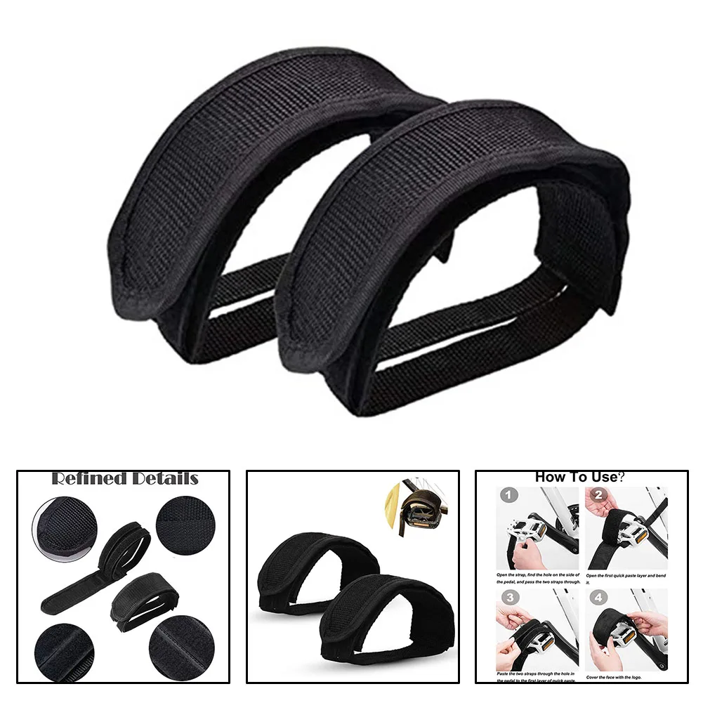 1PC Anti-slip For-BMX Fixed Gear Bike Bicycle Adhesive Straps Pedal Toe Clip Strap Belt Suitable For Fixed Gear Outdoor Cycling