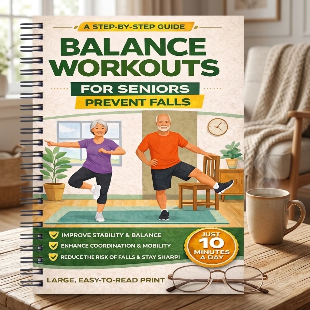 1pc Balance Training Guide Paper Manual for Home Fitness Senior Fall Prevention Exercise Book Large Print Full Color Guide