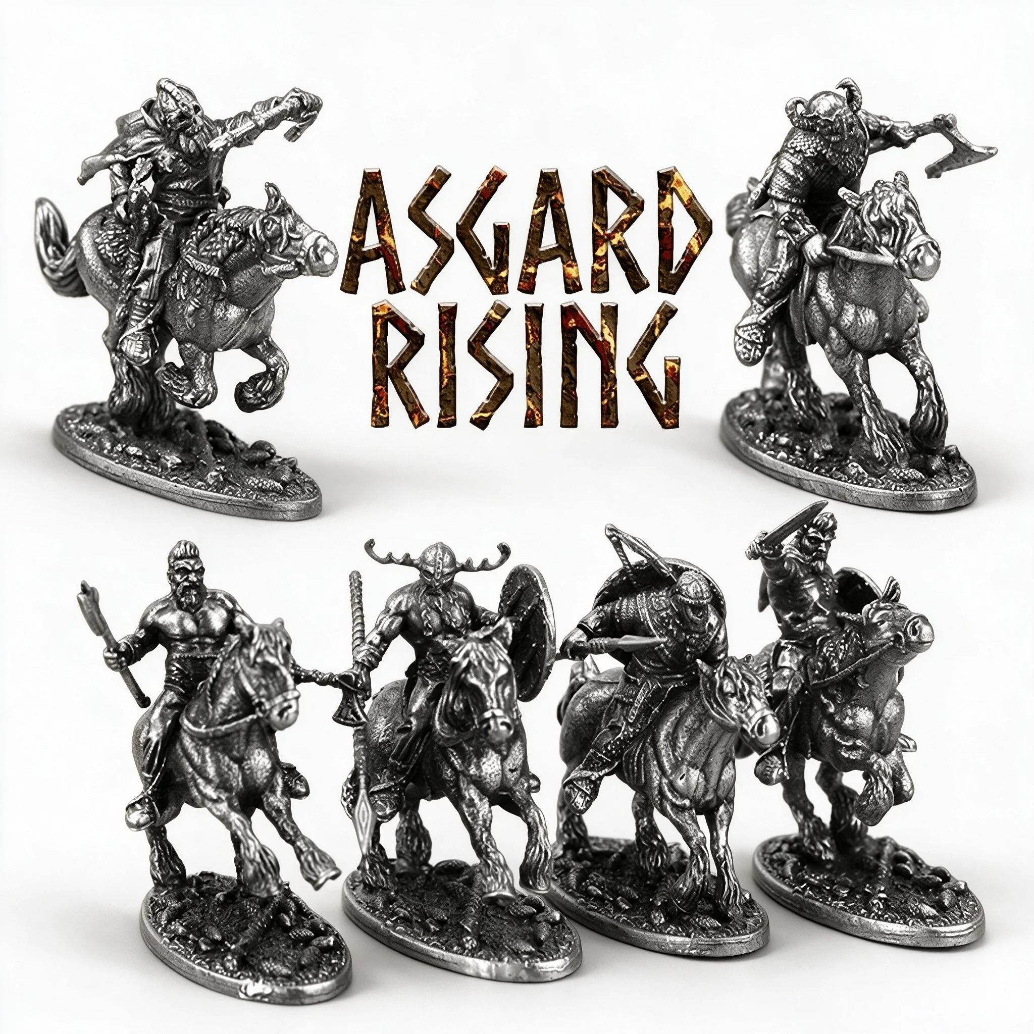Alloy Cavalry Legion Miniature Figurine, Tabletop Wargame Military Model, Home Display Collectible Gift for Hobbyist