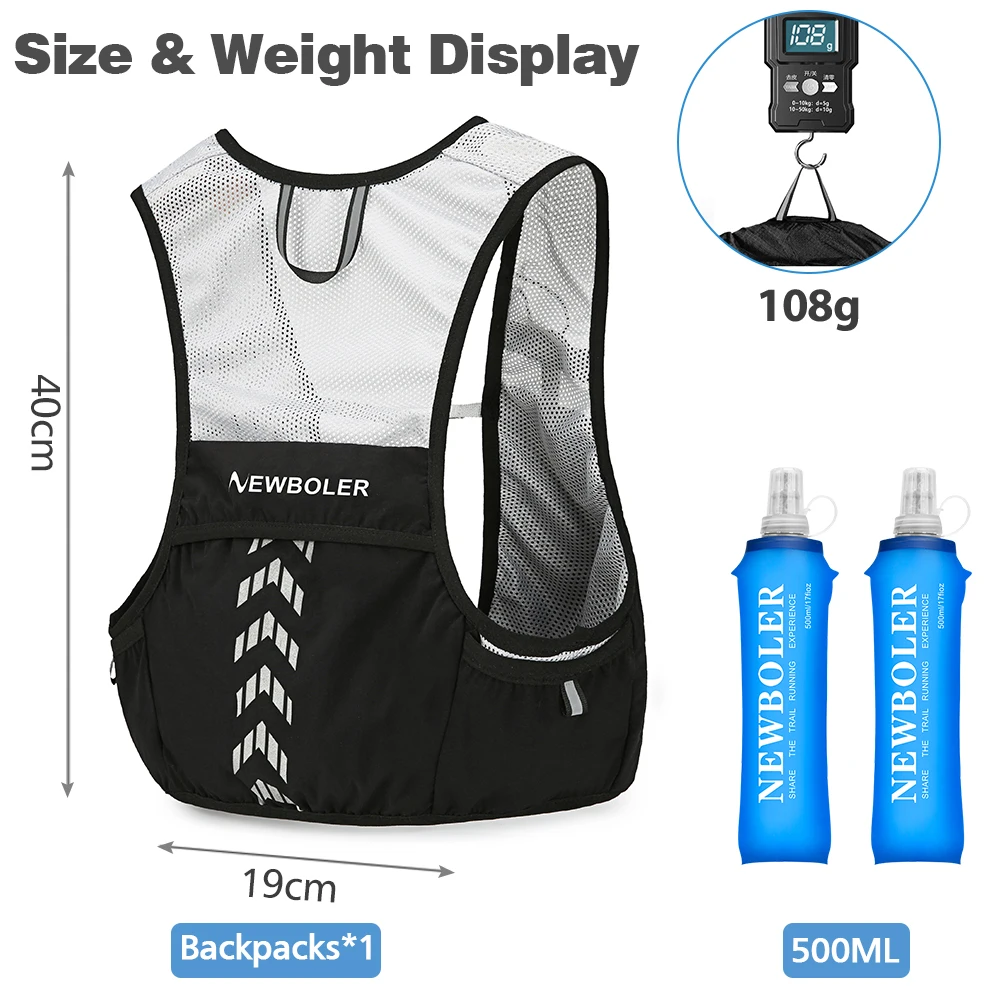 Outdoor-Trail-Running-Rucksack 5L Ultraleicht Damen Herren Lauf-Hydrationsweste Marathon Fahrradtasche für Marathon und Wandern – Detail 6