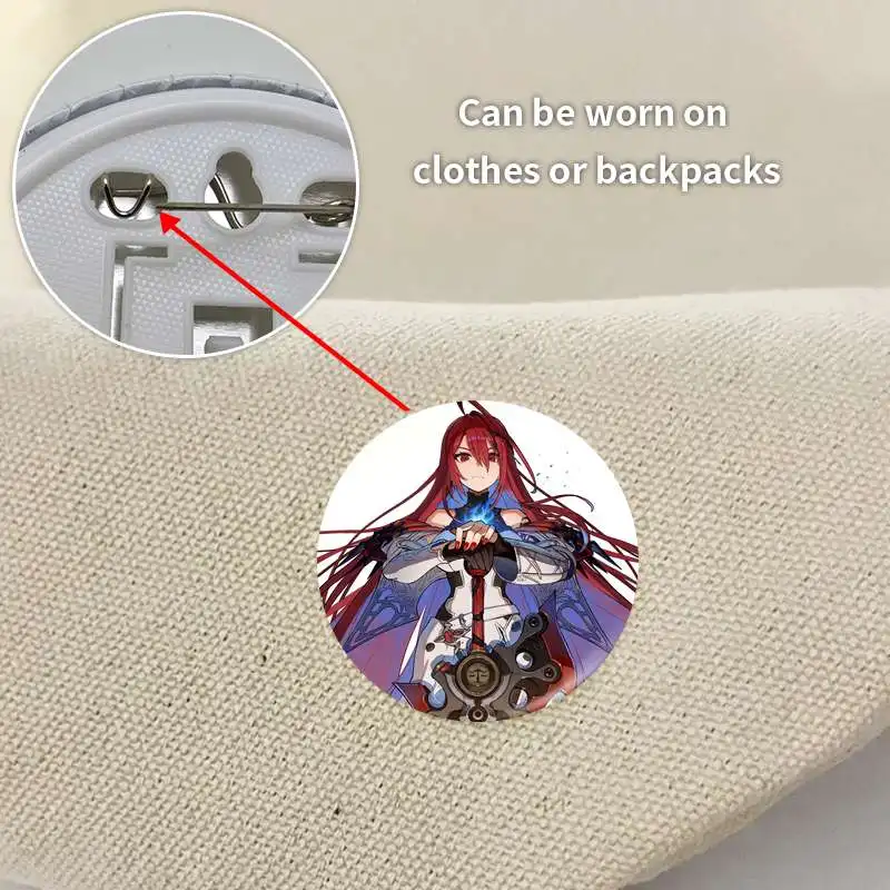 Elizabeth Rose Bloodflame Ch Anime Character Game Soft Button Badge Brooch anchor Peripherals Pin Cartoon Pendant School bag DIY view 4