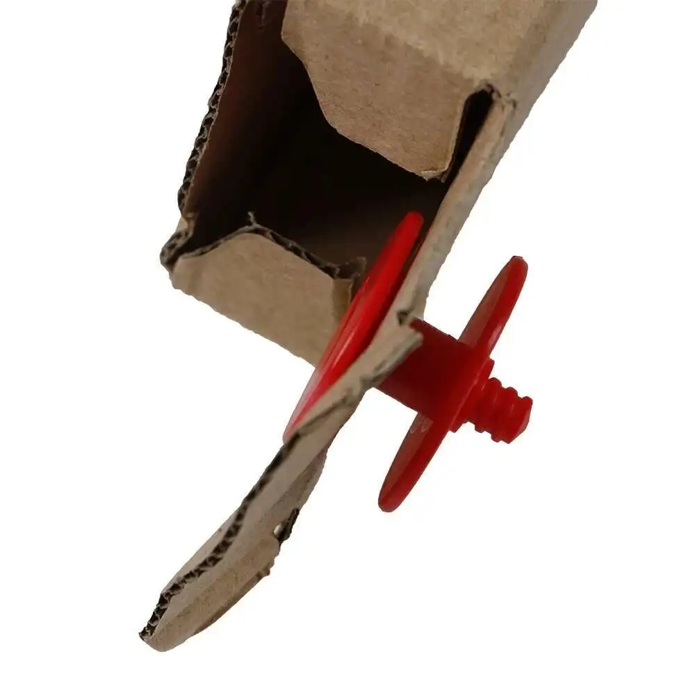 50 pz Vendita Al Dettaglio Carton Display Cunstruzione A Scatto Vite di Plastica Rivetti Set Mensola di Fissaggio Carton Vincolante Viti di Cartone