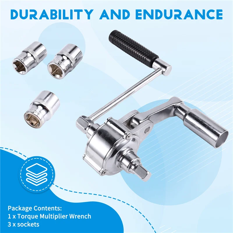 

Upgraded 1:16 Torque Multiplier Wrench Set Heavy Duty For Car Tire Lug Nut Remover