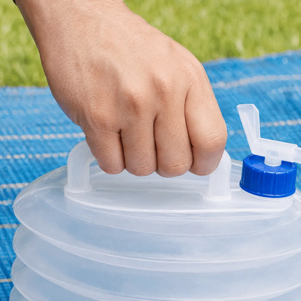 Large Capacity Folding Water Container 5L Bucket Packable Design Collapsible Water Canteen With Spigot Portable Water Storage