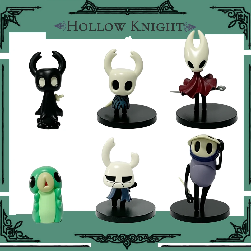 

6pcs/Set Hollow Knight Figure Toys Silk Song The Knight Hornet Zote Grub Figurine Collection Figure Model Doll