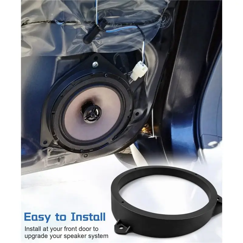 Well 8X Front Door Speaker Adapter 6.5 Inch For Subaru Forester Impreza Outback WRX/STI Audio Speaker Spacer Ring Bracket