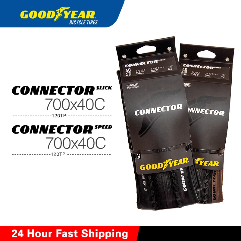 

Велосипедная шина Goodyear GravelL Bike Connector Slick/Speed Race Gravel, 700 x 40C, бескамерная, складная, 120TPI, черная/коричневая, для кросс-кантри.