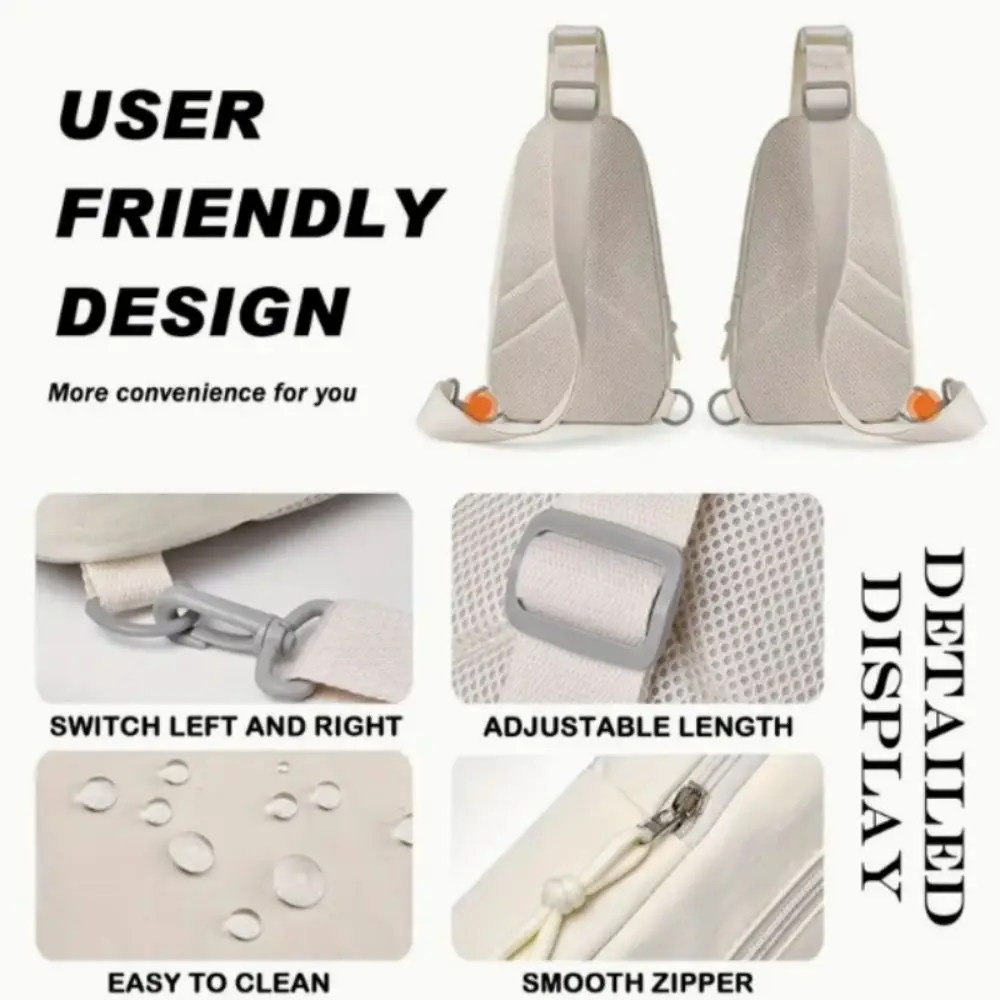 Modische Umhängetasche mit großem Fassungsvermögen, geräumige, leichte Messenger-Tasche, wasserdichte Tragetasche mit mehreren Taschen, lässiges Design – Detail 5
